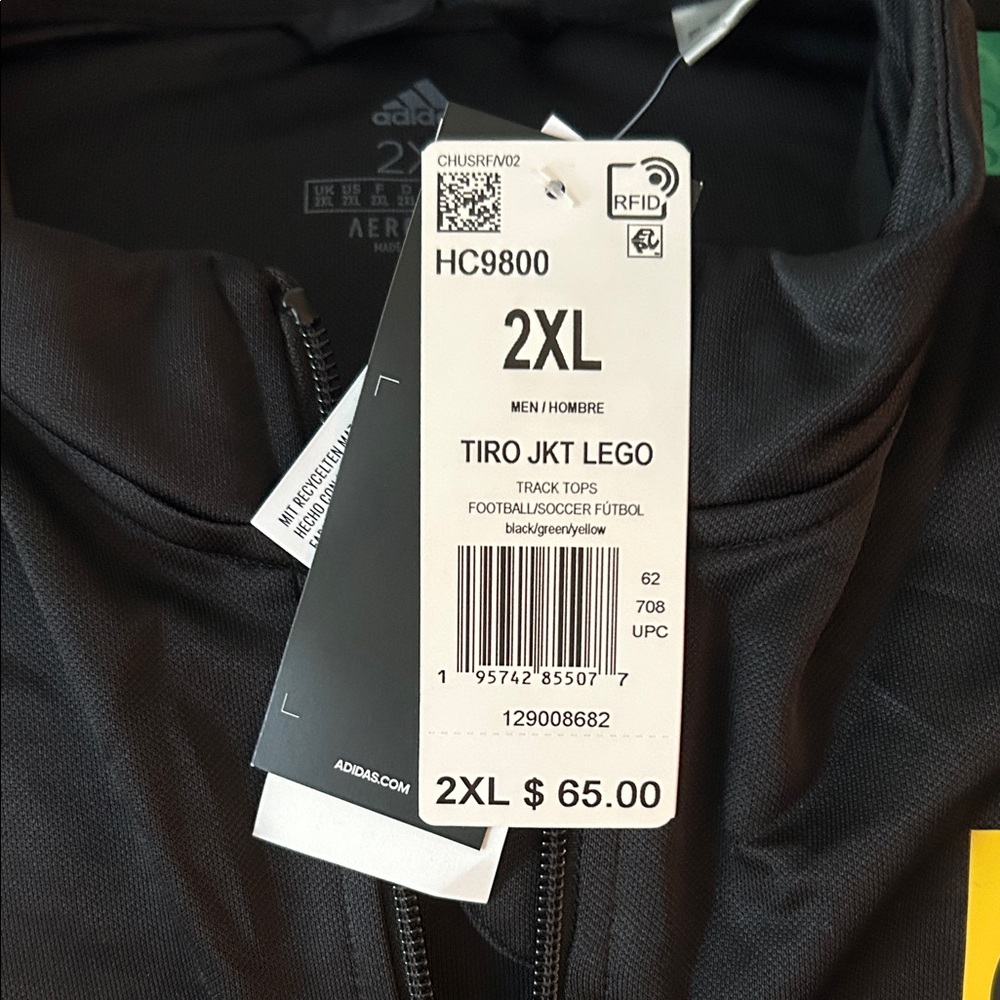 Adidas Men's Lego Black, Green, and Red Track Suit - Picture 4 of 8